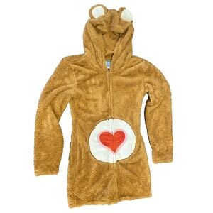 Care Bears Tenderheart Romper Womens Small Costume Body Suit Shorts Brown Sherpa